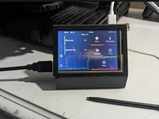 Raspberry Pi 5 case with 3.5 screen insert