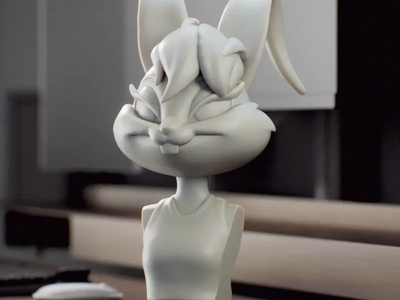 Lola Bunny Bust Looney Tunes - Print By Parts