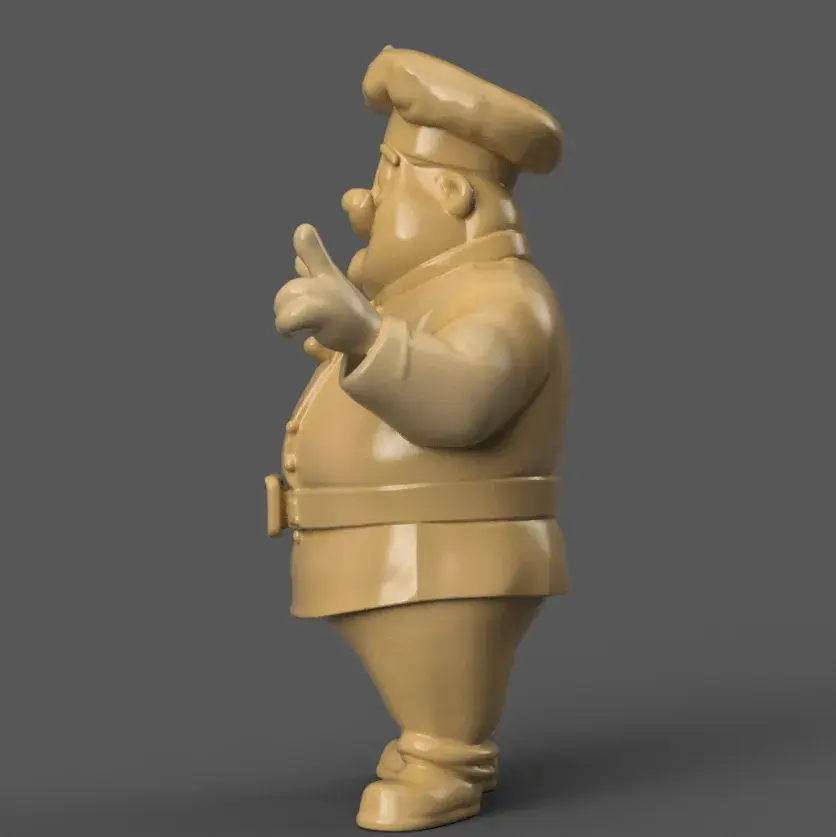 Sculptures & Artworks STL Download - Cute Chef 3D Model – STL for ...