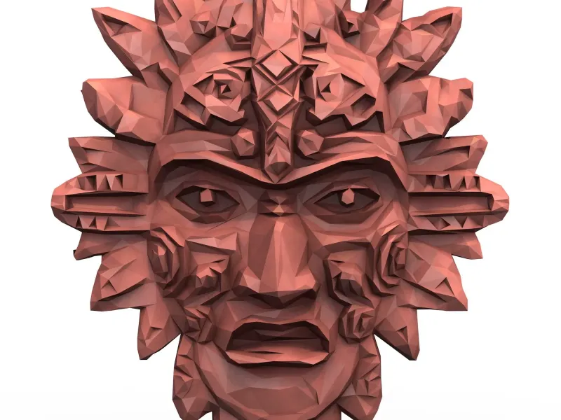 Aztec Mask Low Poly Vol.1