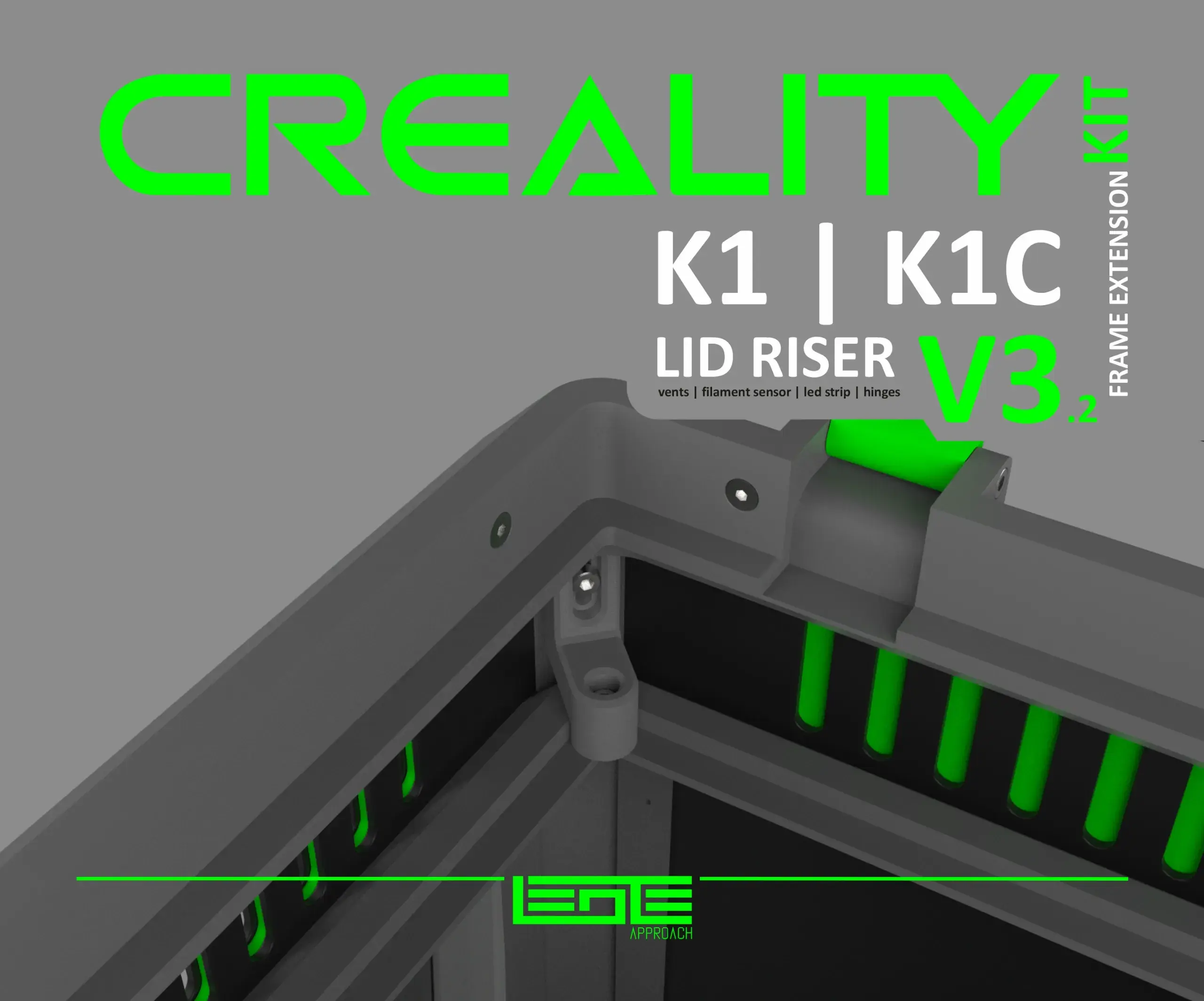 CREALITY K1 | K1C LID RISER V3.2 [FRAME EXTENSION KIT]