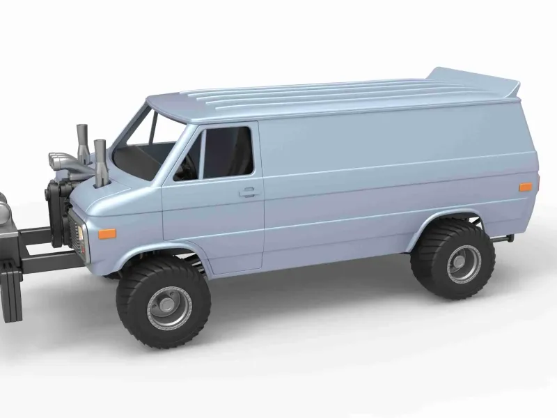 Pulling van 4wd Version 1 Scale 1:25