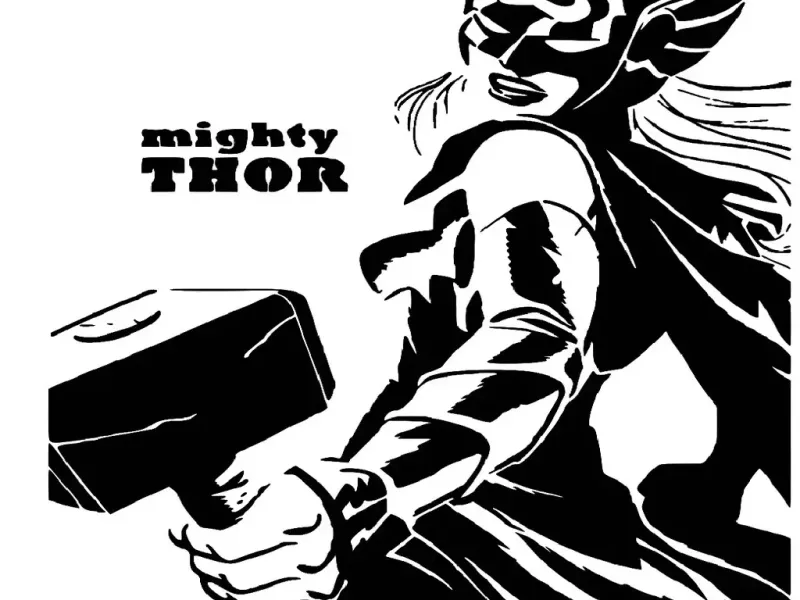 Thor Jane Foster stencil