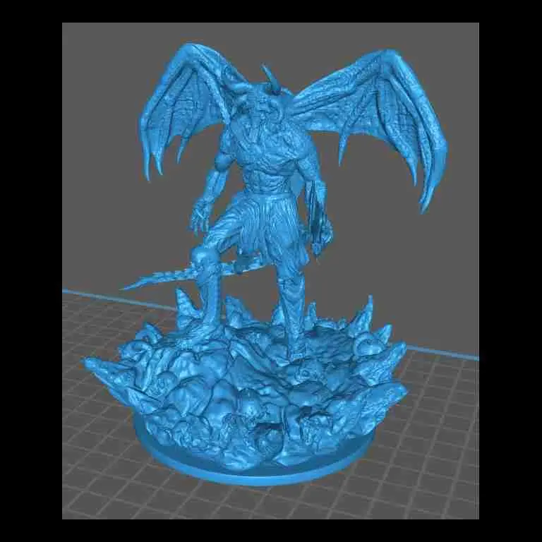 Geflügelter Dämonenlord mit Hörnern - Figur Dark Miniatures Warham