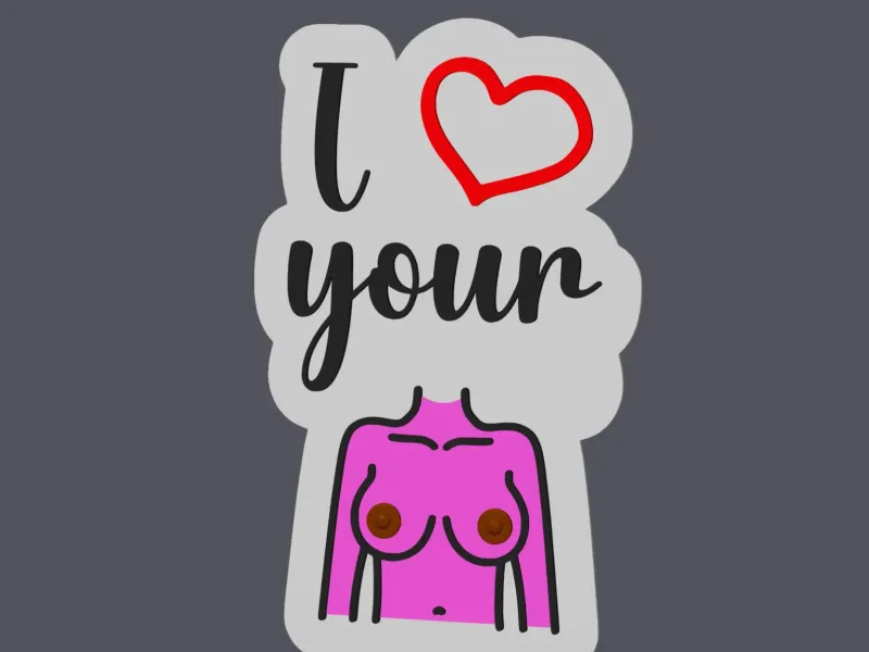 I Love Your Boobs - Wall Art v1