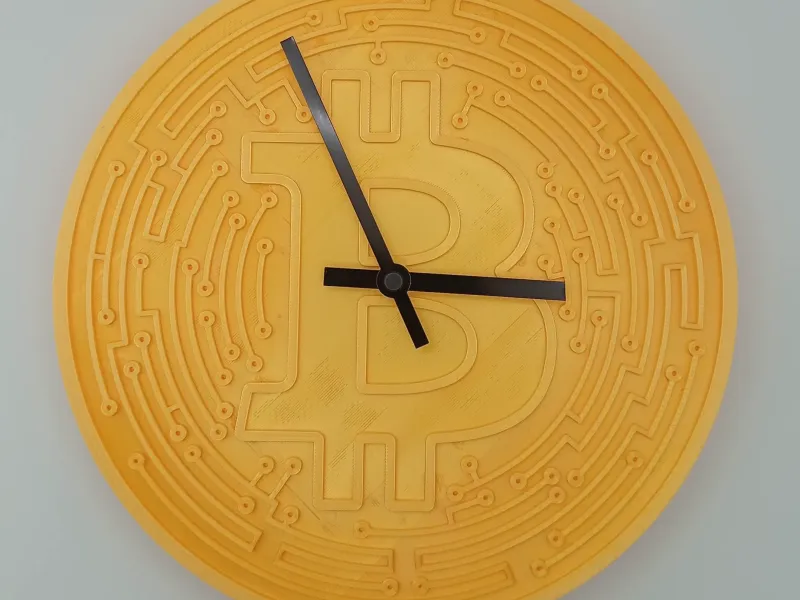 Estilo Bitcoin - Reloj de pared