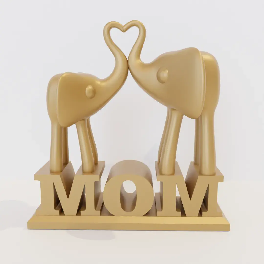 mother and son elephants