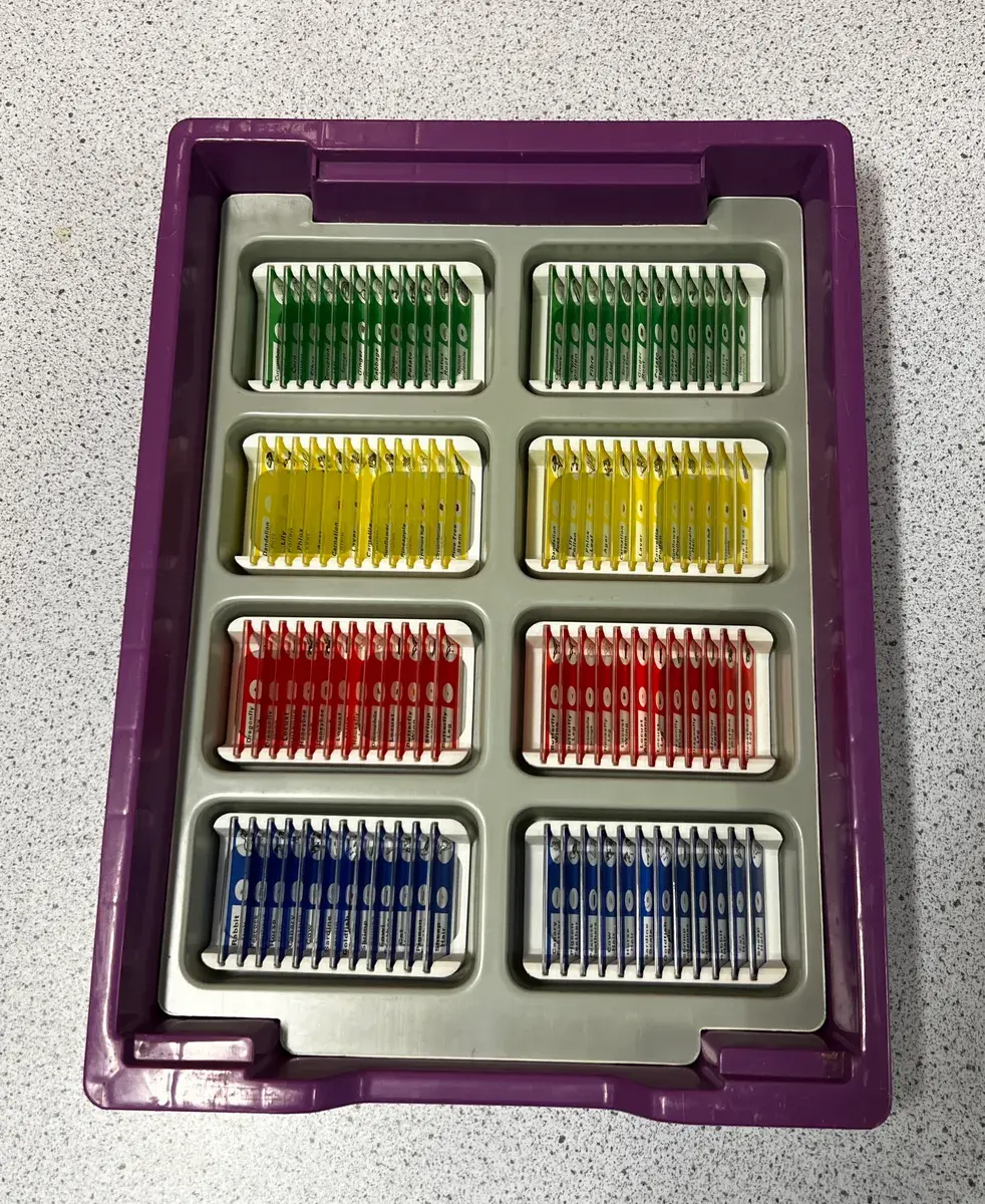 Microscope Gratnells tray insert for storage