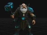 dwarf warrior from the future with a hammer-1