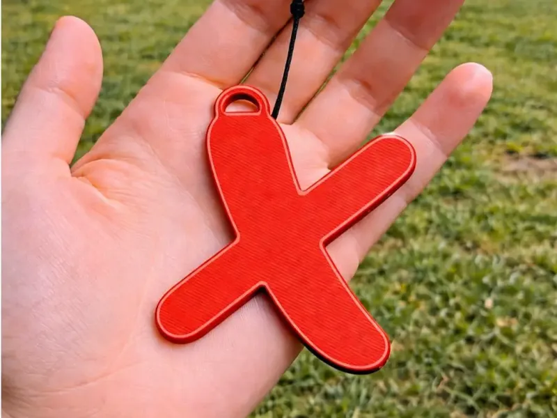 Initial X Keychain