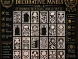 Nouveau Decorative Panels Vol.2 CNC SVG STL Pack 16 Designs-1