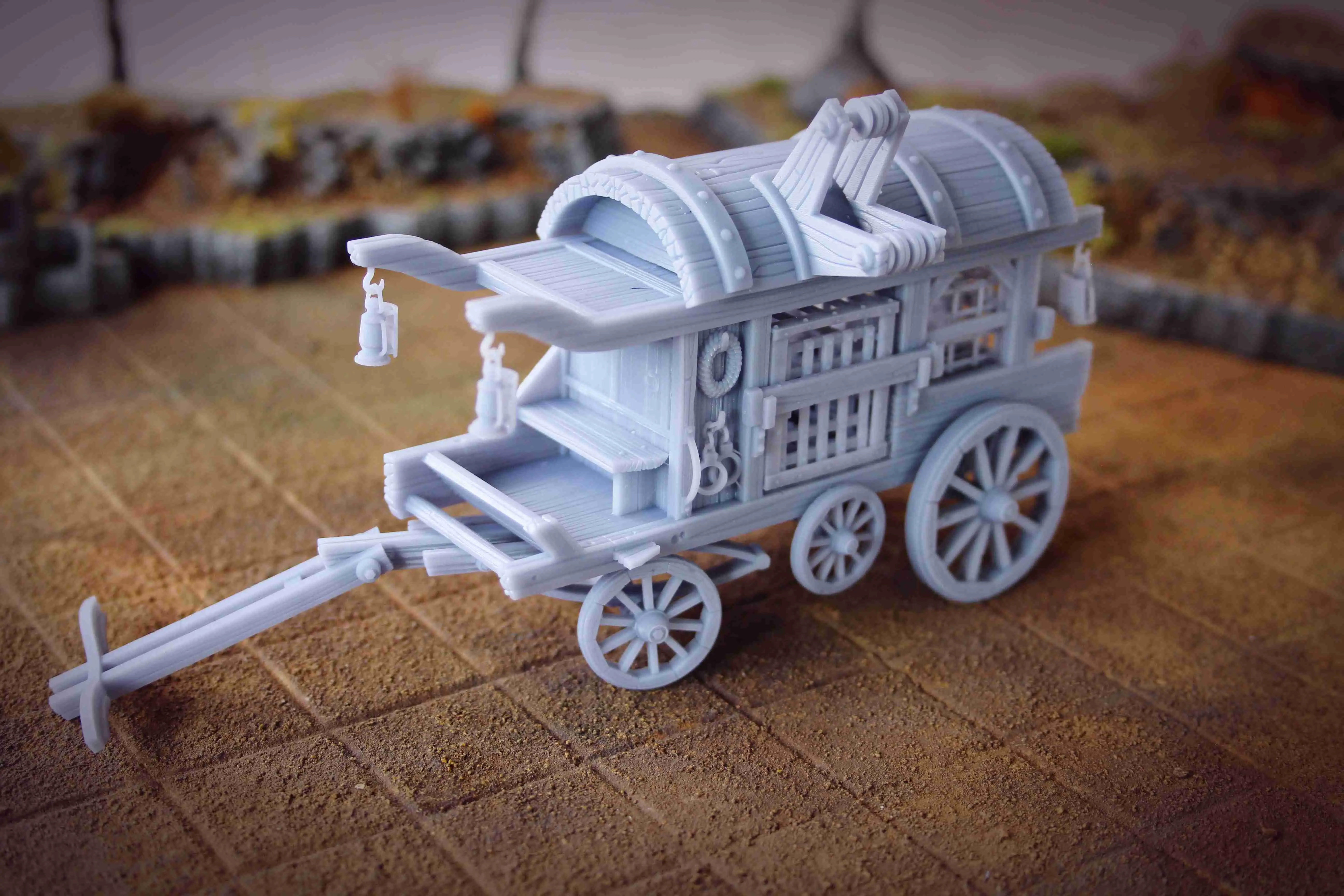 Hunters Wagon | Cart Scatter Terrain Scenery Piece for RPG's
