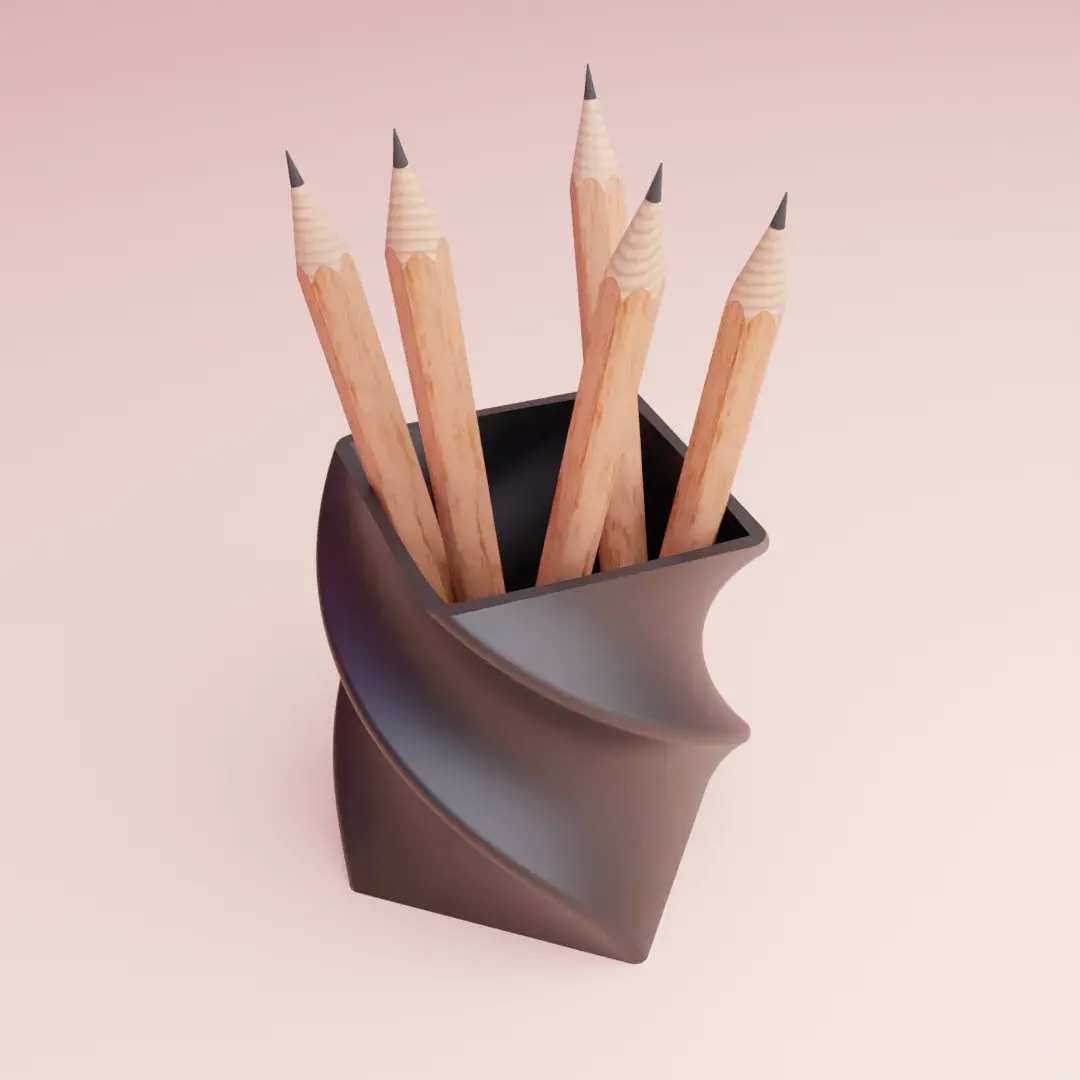 cool pencil holder twisted box