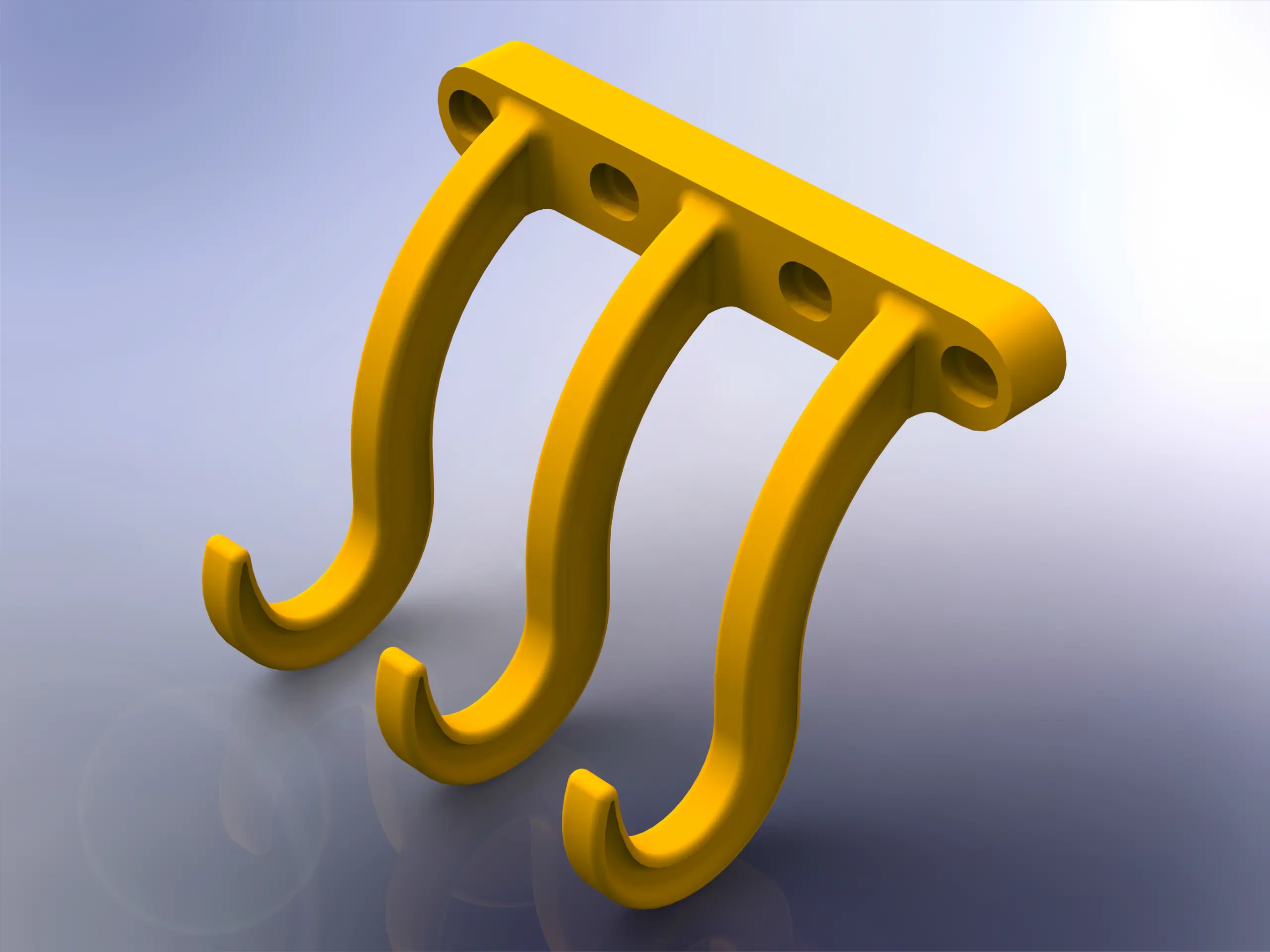 Tools & Spare Parts STL Download - Plastic Triple Wall Hookby MR AnyCAD