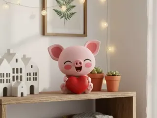 Pig Heart Cute