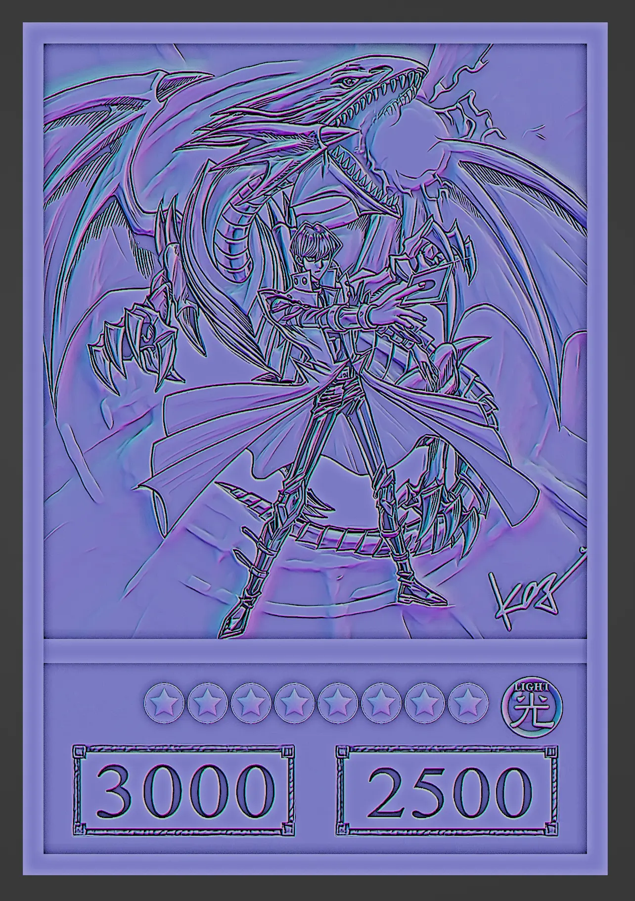 Other STL Download - blue-eyes white dragon card - yugiohby Wsonuchiha3D