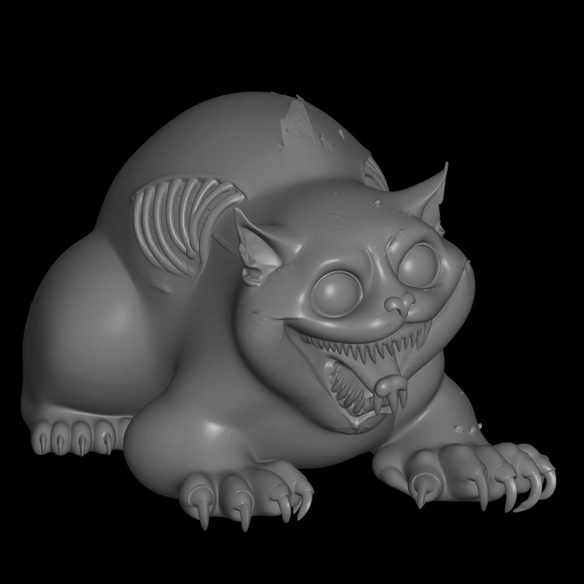 monster cat pencil holder