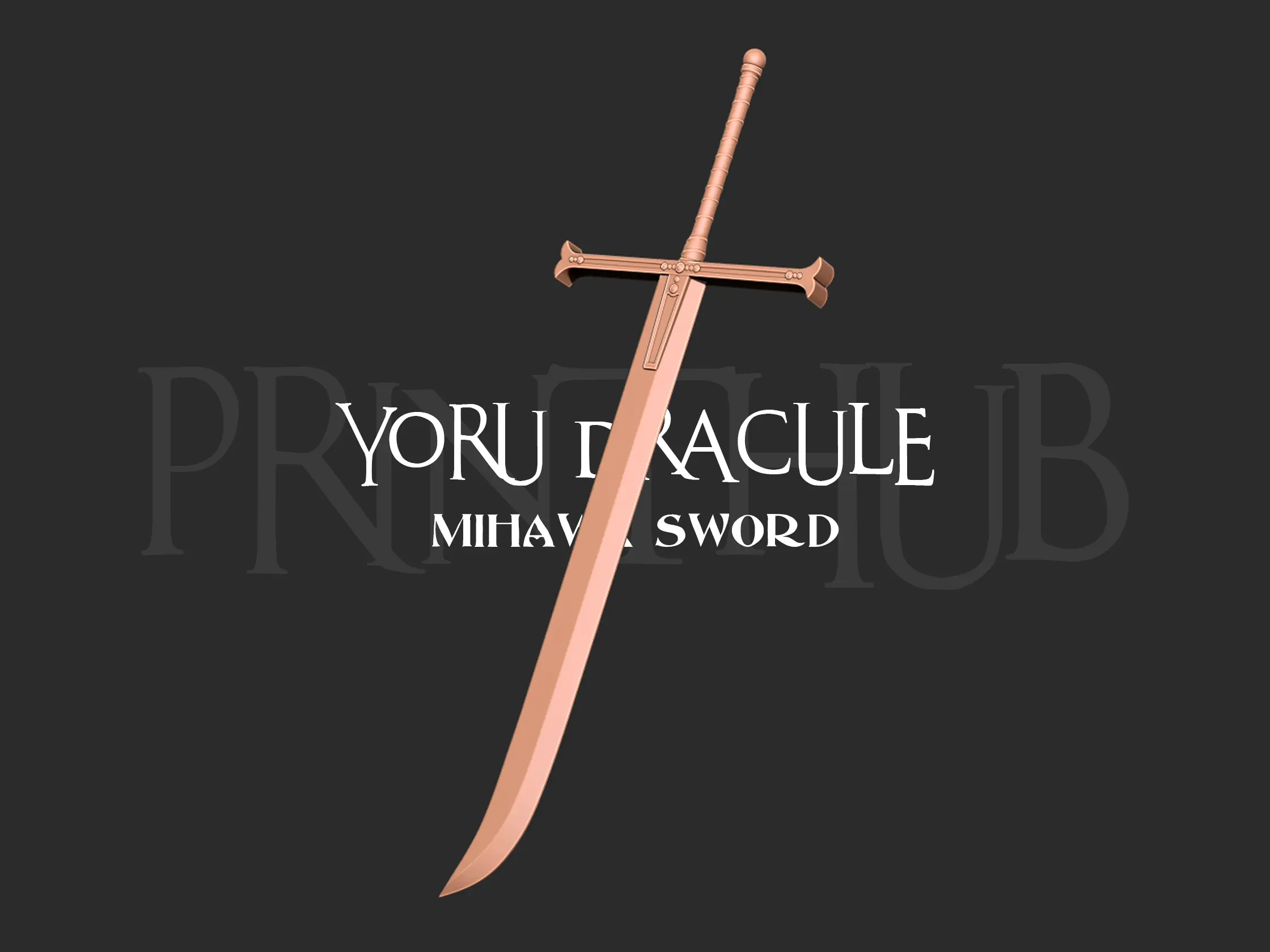 Yoru Dracule Mihawk Espada modelo de impresión 3d