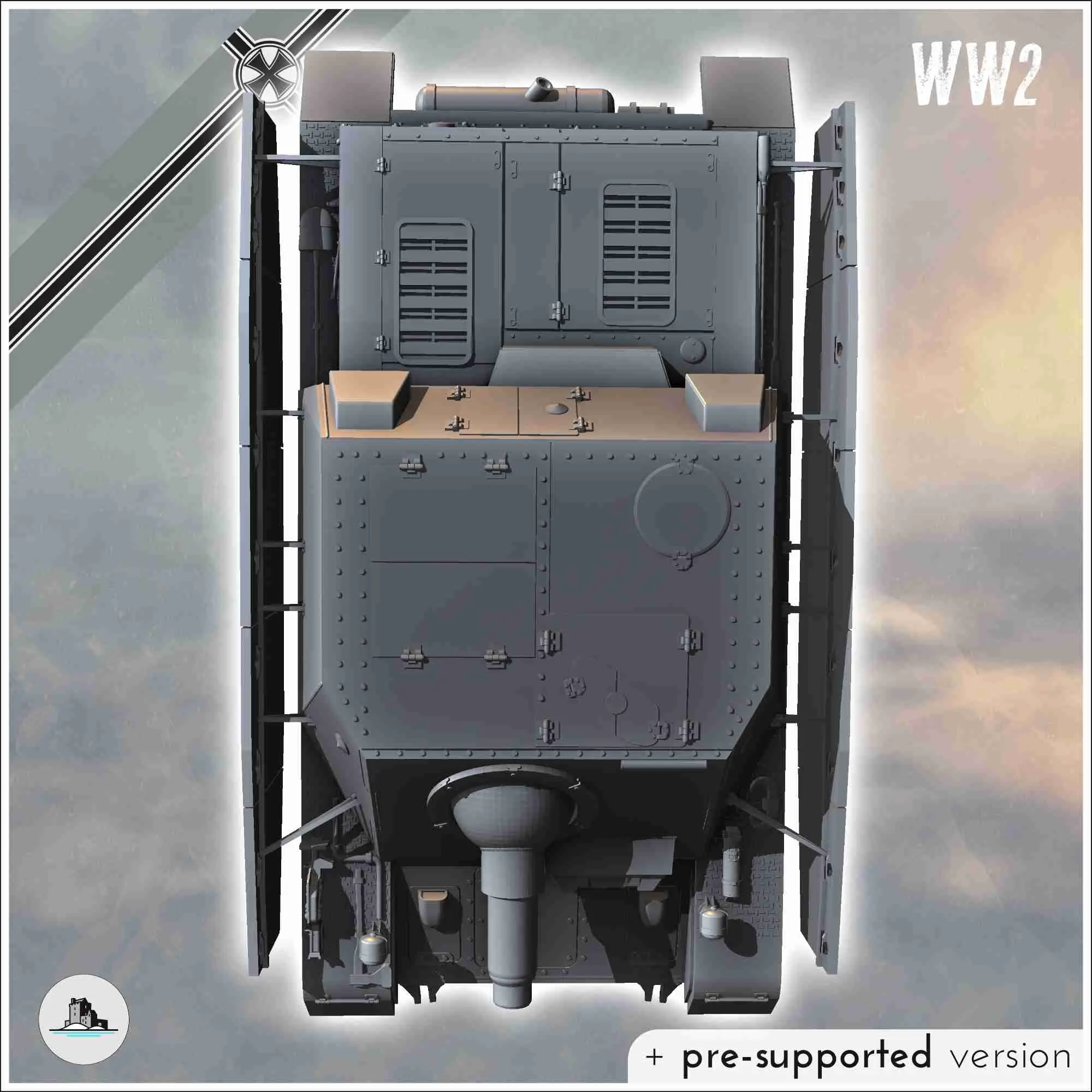 Sturmpanzer IV Stupa Brummbär infantry support gun - miniatu