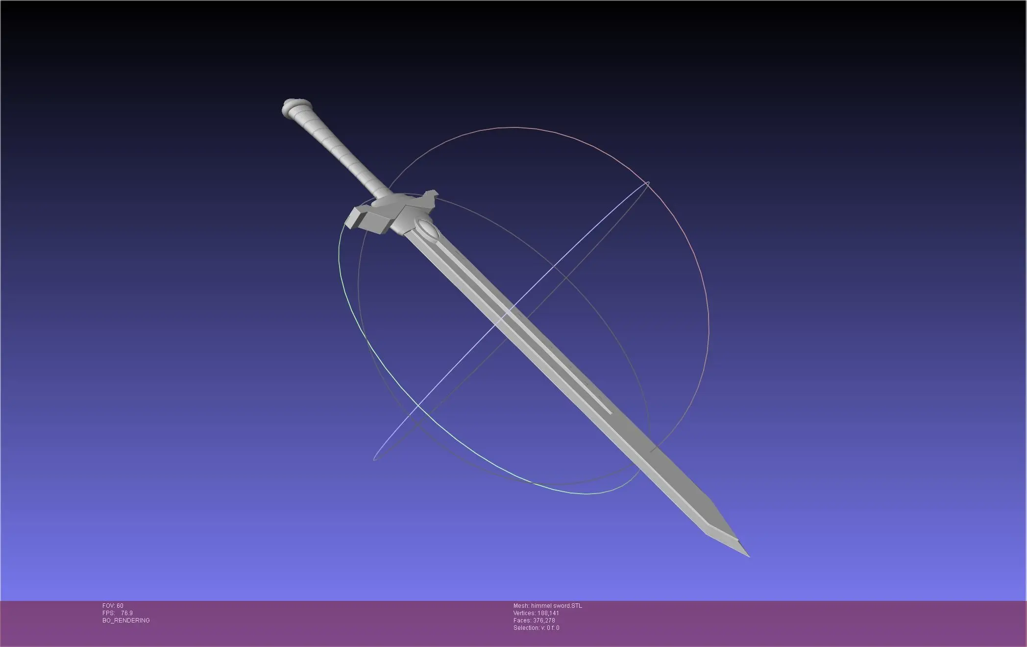 Montaje imprimible de la espada Freeze Sky Hero