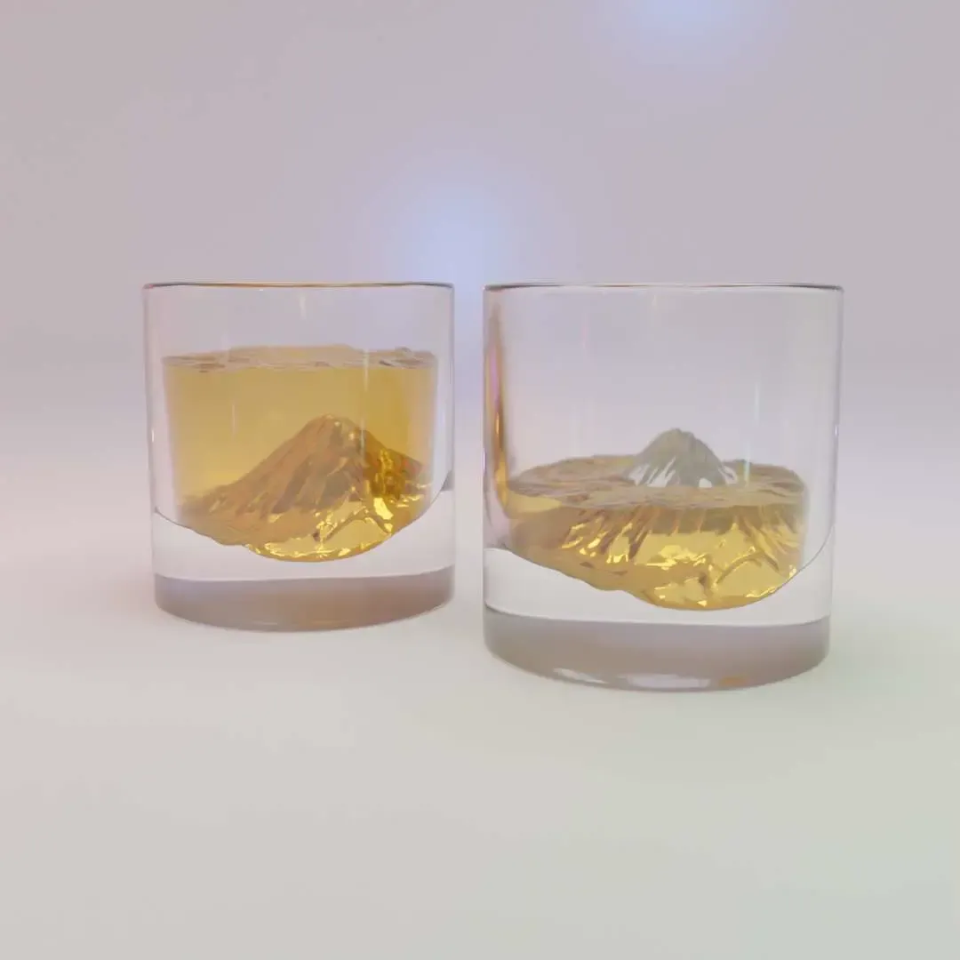 Whiskey Mountain Glass (Clear Resin Print Only)