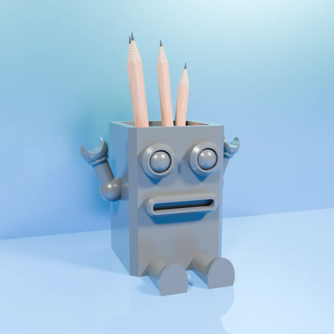 robot pencil holder v2