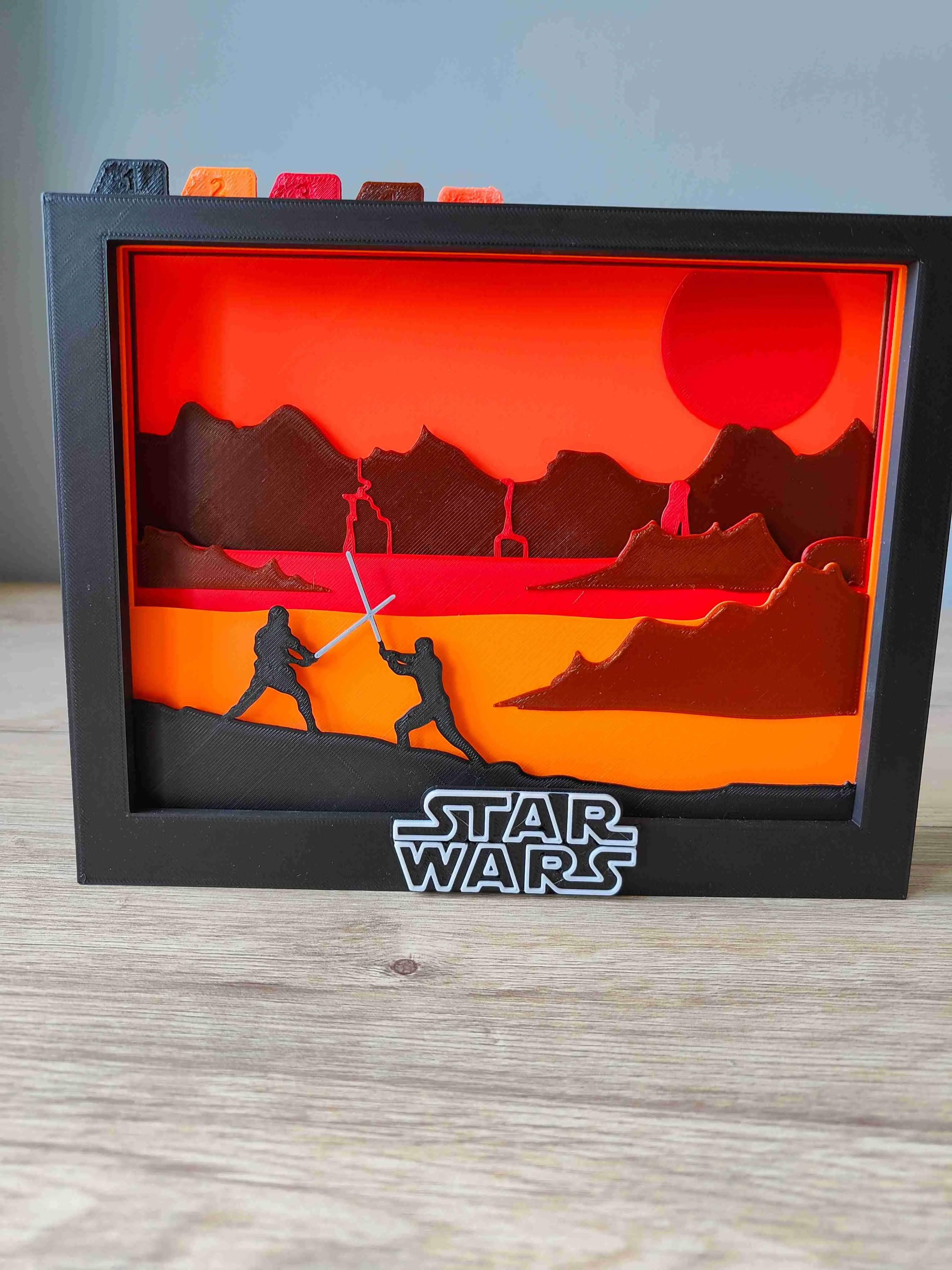 Star Wars Duel On Mustafar Shadow Box