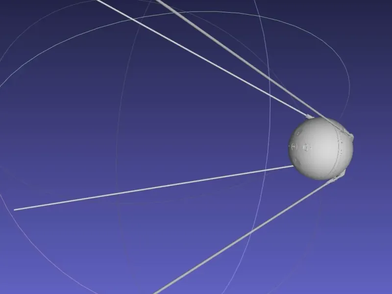 Sputnik Satellite 3D-Printable Scale Model