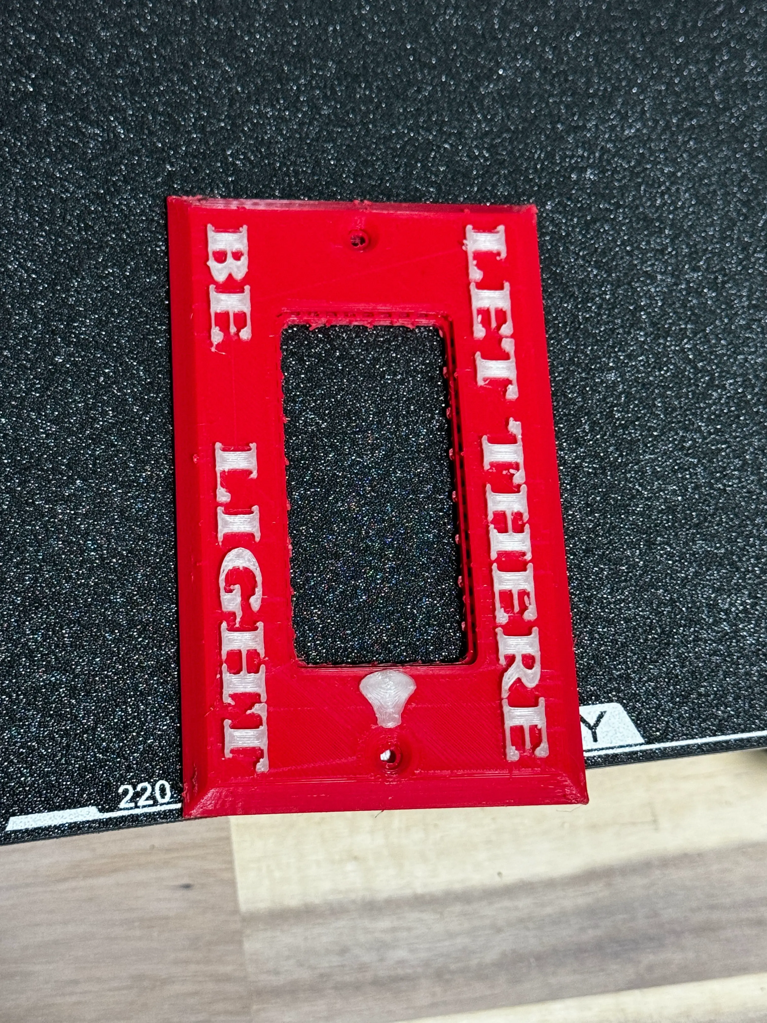 "LET THERE BE LIGHT" LIGHT SWITCH COVER