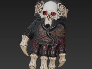 Skull gloves