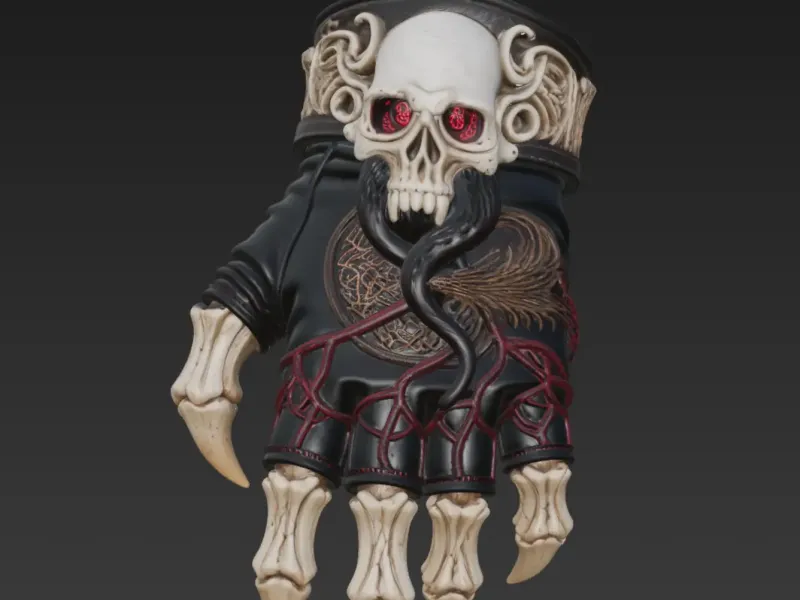 Skull gloves