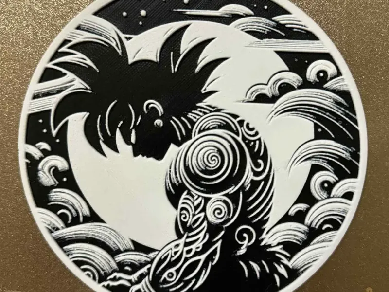 Dragon Ball Z hueforge Sign