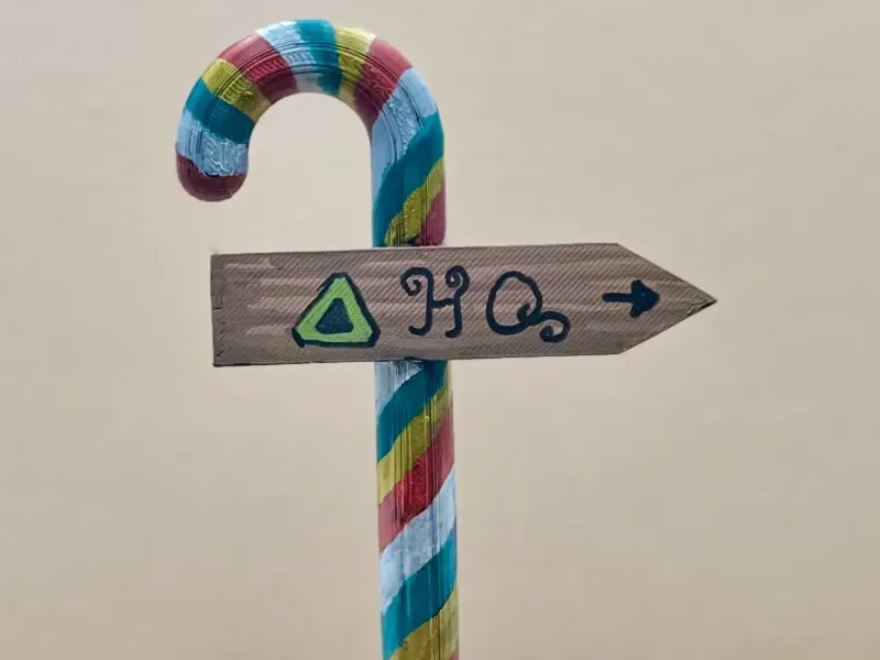 Candy Cane Sign