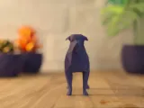 Low poly Pitbull dog-2