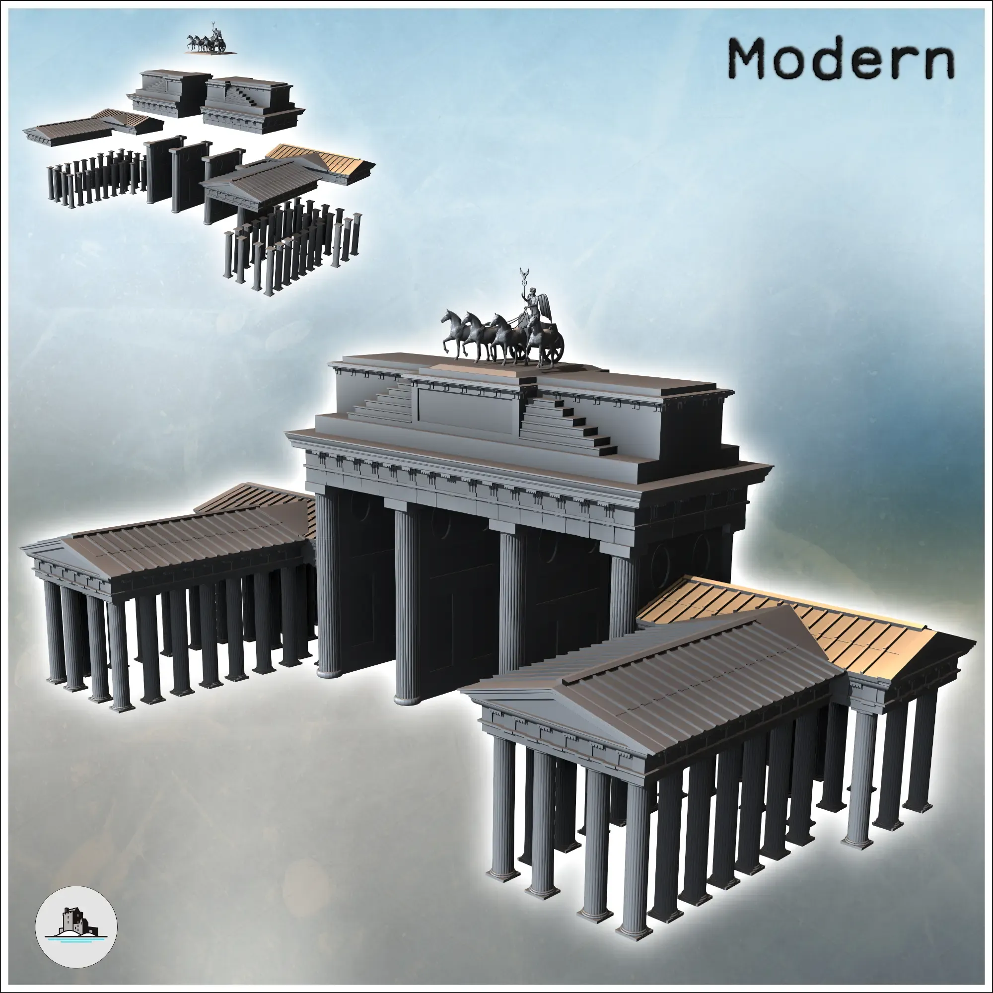 Brandenburg Gate monument (Berlin, Germany) - miniatures war