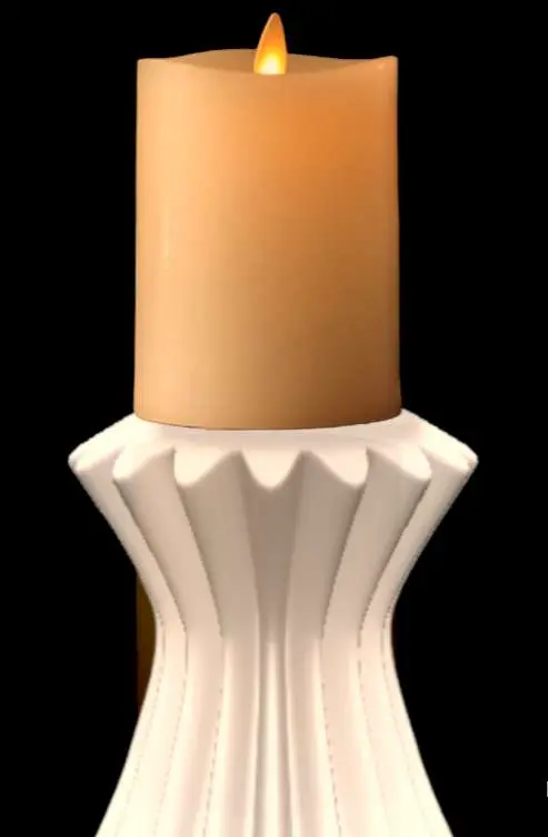 Small Candlelight Performance Riser Lighting & Lamps STL Download - Riser for a Pillar Candle 01by dudads