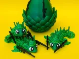 Flexi Soldier Dragon And Egg, Articulated Dragon-0