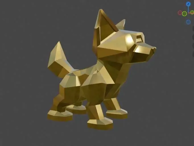 Dog - Puppy Chibi Statue Lowpoly