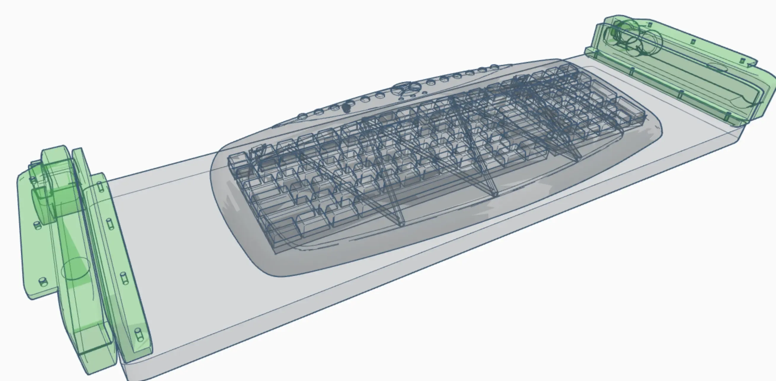 Keyboard Sliders - Sliding Shelf Brackets For PC Desk