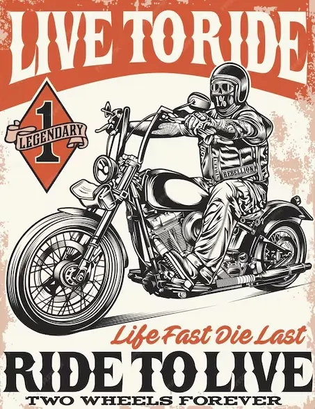 Hueforge Live to Ride Wall Art