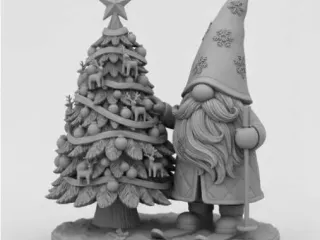 Christmas Tree Gnome with Star on Ski's cause I can