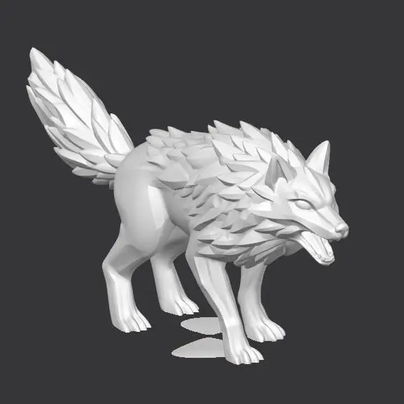 Winter wolf D&D miniature