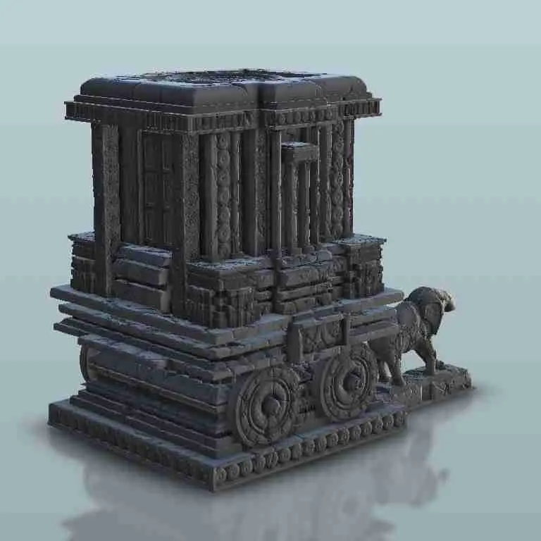 Tempio indiano con statue di animali - miniature warhammer ter