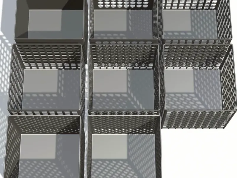 box-V+01 - 8 pc Unique Cube Box 3D Models - High Quality