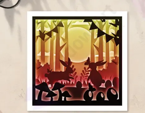 Easter Bunny 3D Shadow Box