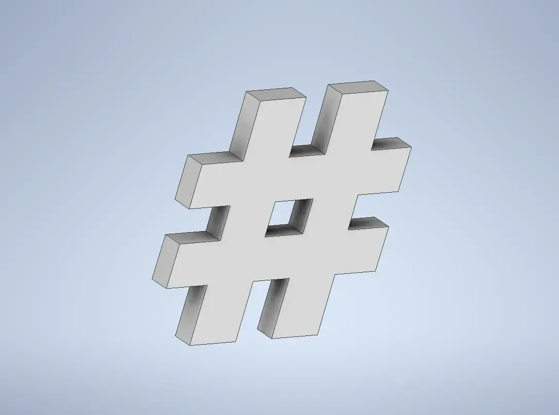 Hashtag sign
