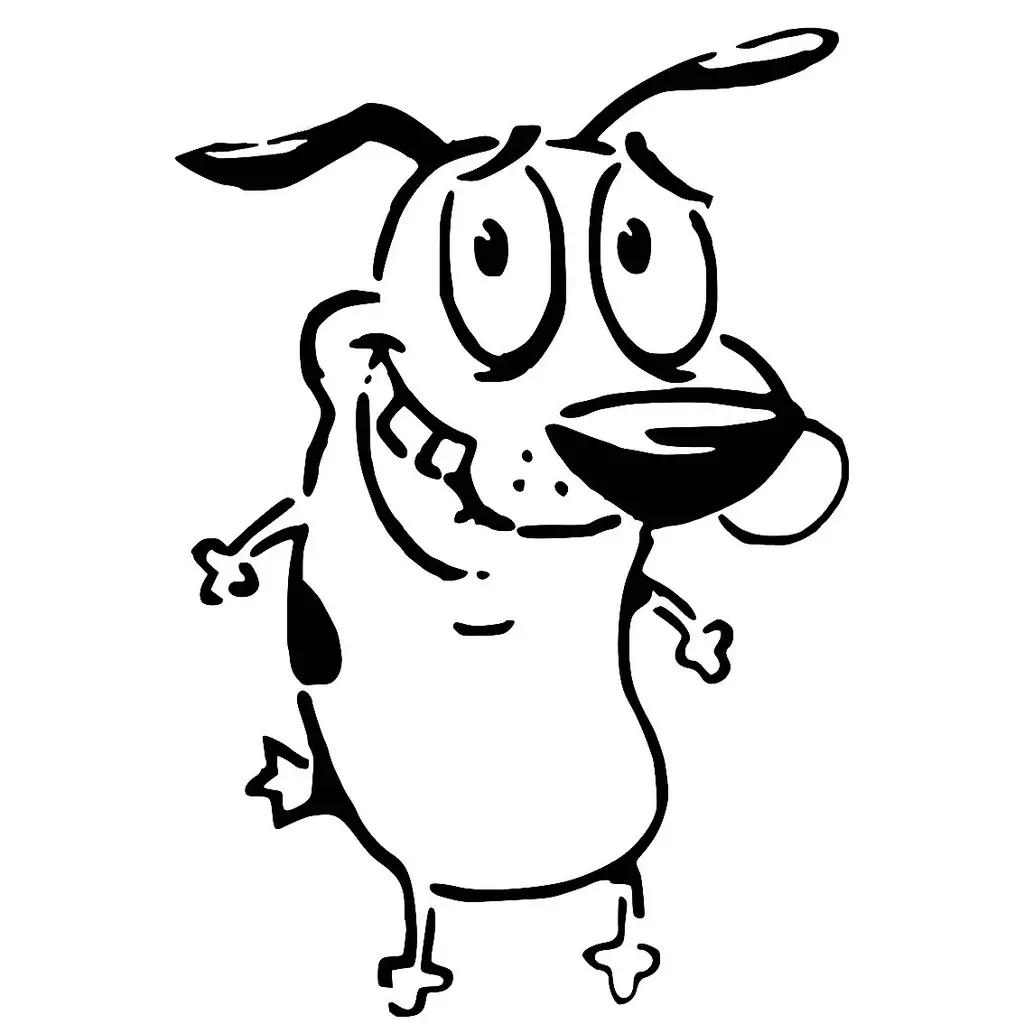 Plantilla Coraje, el perro cobarde
