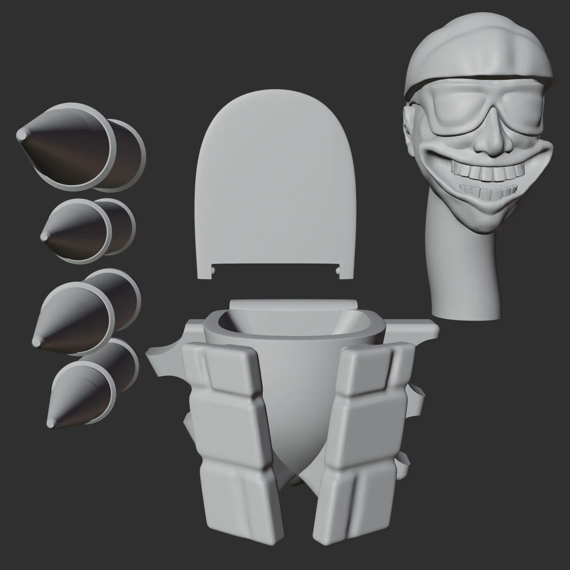 SKIBIDI TOILET - MISSILE SUNGLASSES TOILET | 3D FAN ART
