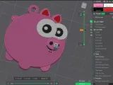 Cute Pig Keychain (Flat & NFC Compatible Versions)-2