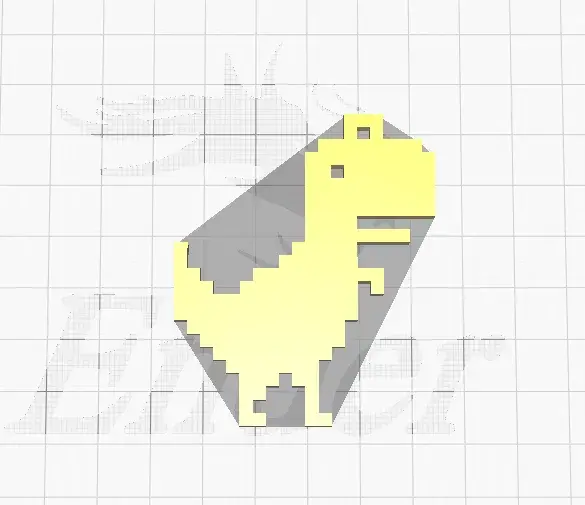Google dinozor oyunu anahtarlığı